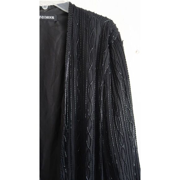 Windsmoor Black Beaded Silk Jacket - Size Small - Picture 3 of 9